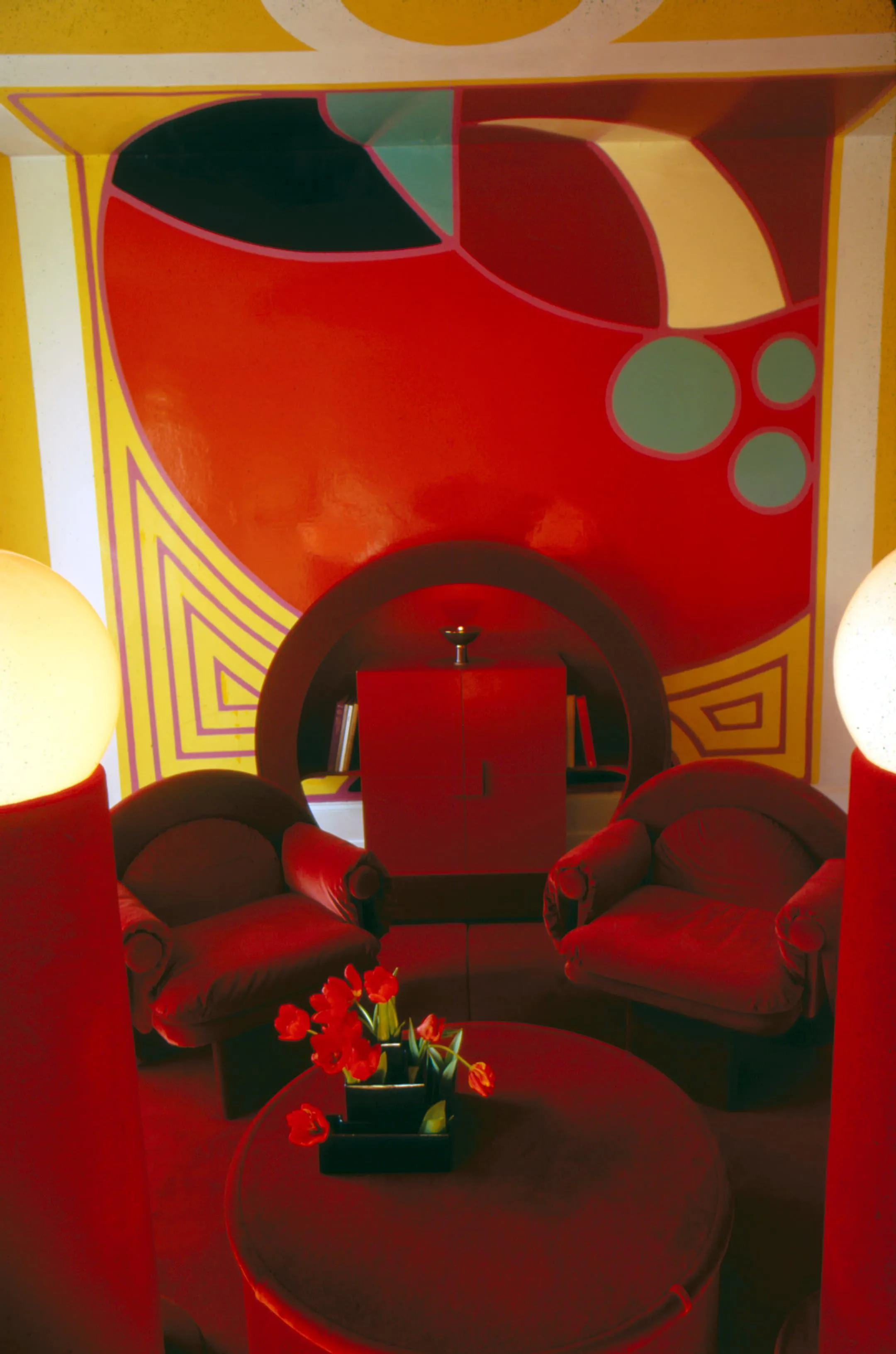 Interior of room with furnishings